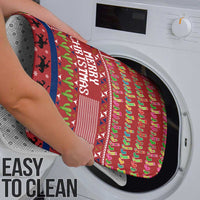Texas Map Merry Christmas Bathroom Set Xmas Holiday Patterns - Wonder Print Shop
