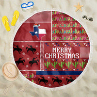 Texas Map Merry Christmas Beach Blanket Xmas Holiday Patterns - Wonder Print Shop