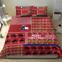 Texas Map Merry Christmas Bedding Set Xmas Holiday Patterns - Wonder Print Shop