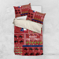 Texas Map Merry Christmas Bedding Set Xmas Holiday Patterns - Wonder Print Shop