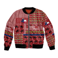 Texas Map Merry Christmas Bomber Jacket Xmas Holiday Patterns - Wonder Print Shop