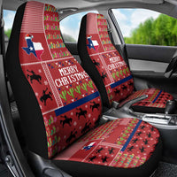 Texas Map Merry Christmas Car Seat Cover Xmas Holiday Patterns - Wonder Print Shop