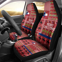 Texas Map Merry Christmas Car Seat Cover Xmas Holiday Patterns - Wonder Print Shop