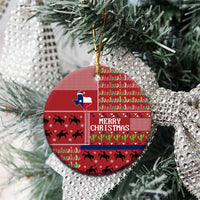 Texas Map Merry Christmas Ceramic Ornament Xmas Holiday Patterns - Wonder Print Shop