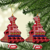 Texas Map Merry Christmas Ceramic Ornament Xmas Holiday Patterns - Wonder Print Shop