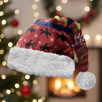 Texas Map Merry Christmas Santa Hat Xmas Holiday Patterns - undefined