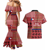 Texas Map Merry Christmas Couples Matching Mermaid Dress and Hawaiian Shirt Xmas Holiday Patterns - Wonder Print Shop