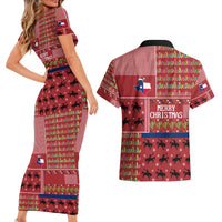 Texas Map Merry Christmas Couples Matching Short Sleeve Bodycon Dress and Hawaiian Shirt Xmas Holiday Patterns - Wonder Print Shop
