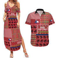 Texas Map Merry Christmas Couples Matching Summer Maxi Dress and Hawaiian Shirt Xmas Holiday Patterns - Wonder Print Shop