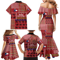 Texas Map Merry Christmas Family Matching Mermaid Dress and Hawaiian Shirt Xmas Holiday Patterns - Wonder Print Shop