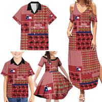 Texas Map Merry Christmas Family Matching Summer Maxi Dress and Hawaiian Shirt Xmas Holiday Patterns - Wonder Print Shop
