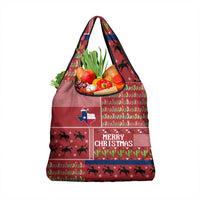 Texas Map Merry Christmas Grocery Bag Xmas Holiday Patterns - Wonder Print Shop