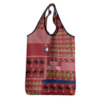 Texas Map Merry Christmas Grocery Bag Xmas Holiday Patterns - Wonder Print Shop