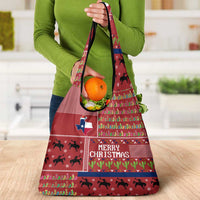 Texas Map Merry Christmas Grocery Bag Xmas Holiday Patterns - Wonder Print Shop