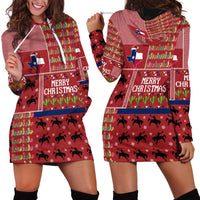 Texas Map Merry Christmas Hoodie Dress Xmas Holiday Patterns - Wonder Print Shop