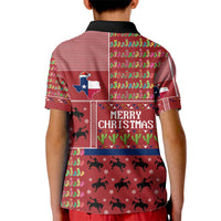 Texas Map Merry Christmas Kid Polo Shirt Xmas Holiday Patterns - Wonder Print Shop