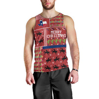 Texas Map Merry Christmas Men Tank Top Xmas Holiday Patterns - Wonder Print Shop