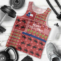 Texas Map Merry Christmas Men Tank Top Xmas Holiday Patterns - Wonder Print Shop