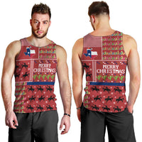 Texas Map Merry Christmas Men Tank Top Xmas Holiday Patterns - Wonder Print Shop