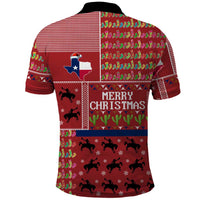 Texas Map Merry Christmas Polo Shirt Xmas Holiday Patterns - Wonder Print Shop