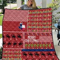 Texas Map Merry Christmas Quilt Xmas Holiday Patterns - Wonder Print Shop