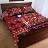 Texas Map Merry Christmas Quilt Bed Set Xmas Holiday Patterns - Wonder Print Shop