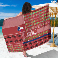 Texas Map Merry Christmas Sarong Xmas Holiday Patterns - Wonder Print Shop