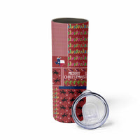 Texas Map Merry Christmas Skinny Tumbler Xmas Holiday Patterns - Wonder Print Shop