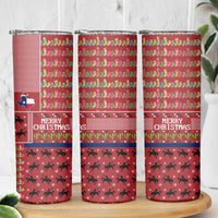 Texas Map Merry Christmas Skinny Tumbler Xmas Holiday Patterns - Wonder Print Shop