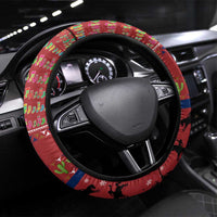 Texas Map Merry Christmas Steering Wheel Cover Xmas Holiday Patterns - Wonder Print Shop