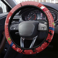 Texas Map Merry Christmas Steering Wheel Cover Xmas Holiday Patterns - Wonder Print Shop