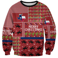 Texas Map Merry Christmas Sweatshirt Xmas Holiday Patterns - Wonder Print Shop