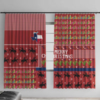 Texas Map Merry Christmas Window Curtain Xmas Holiday Patterns - Wonder Print Shop