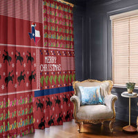 Texas Map Merry Christmas Window Curtain Xmas Holiday Patterns - Wonder Print Shop