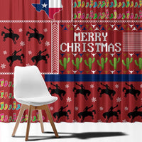 Texas Map Merry Christmas Window Curtain Xmas Holiday Patterns - Wonder Print Shop