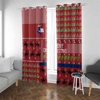 Texas Map Merry Christmas Window Curtain Xmas Holiday Patterns - Wonder Print Shop