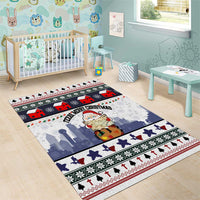 Texas Santa Christmas Area Rug Xmas Holiday Patterns - Wonder Print Shop