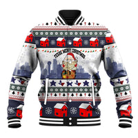 Texas Santa Christmas Baseball Jacket Xmas Holiday Patterns - Wonder Print Shop