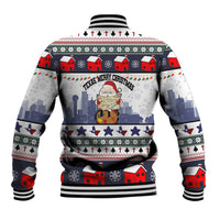 Texas Santa Christmas Baseball Jacket Xmas Holiday Patterns - Wonder Print Shop