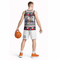 Texas Santa Christmas Basketball Jersey Xmas Holiday Patterns - Wonder Print Shop