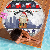 Texas Santa Christmas Beach Blanket Xmas Holiday Patterns - Wonder Print Shop