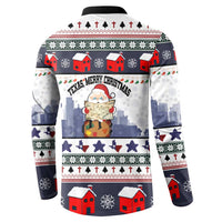 Texas Santa Christmas Button Sweatshirt Xmas Holiday Patterns - Wonder Print Shop