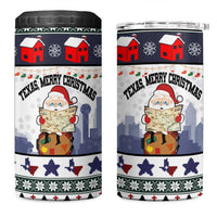 Texas Santa Christmas 4 in 1 Can Cooler Tumbler Xmas Holiday Patterns - Wonder Print Shop