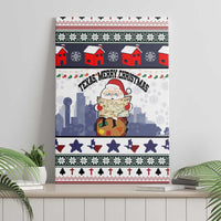 Texas Santa Christmas Canvas Wall Art Xmas Holiday Patterns - Wonder Print Shop