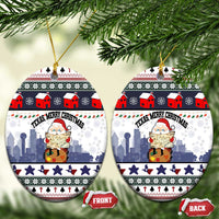 Texas Santa Christmas Ceramic Ornament Xmas Holiday Patterns - Wonder Print Shop