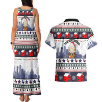 Texas Santa Christmas Couples Matching Tank Maxi Dress and Hawaiian Shirt Xmas Holiday Patterns - Wonder Print Shop