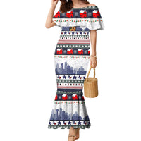 Texas Santa Christmas Family Matching Mermaid Dress and Hawaiian Shirt Xmas Holiday Patterns - Wonder Print Shop