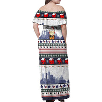 Texas Santa Christmas Family Matching Off Shoulder Maxi Dress and Hawaiian Shirt Xmas Holiday Patterns - Wonder Print Shop