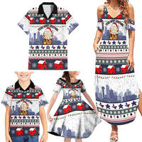 Texas Santa Christmas Family Matching Summer Maxi Dress and Hawaiian Shirt Xmas Holiday Patterns - Wonder Print Shop