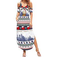 Texas Santa Christmas Family Matching Summer Maxi Dress and Hawaiian Shirt Xmas Holiday Patterns - Wonder Print Shop